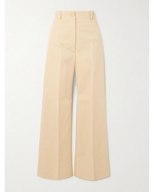 Patou Natural Iconic Hose Mit Weitem Bein Aus Baumwoll-Twill