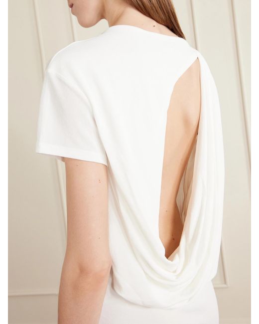 Jacquemus White La Robe Mistral Open-Back Crepe Mini Dress