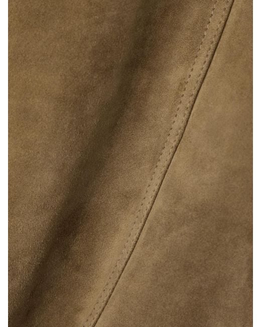 Tom Ford Green Belted Suede Skirt