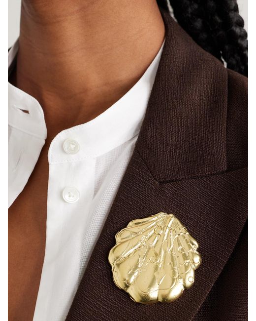 YSSO Metallic Aphrodite Vergoldete Brosche