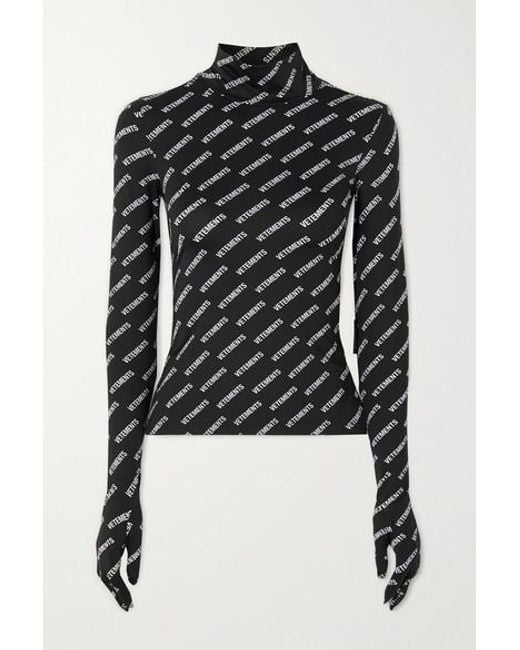 Vetements Black Styling Top With Gloves