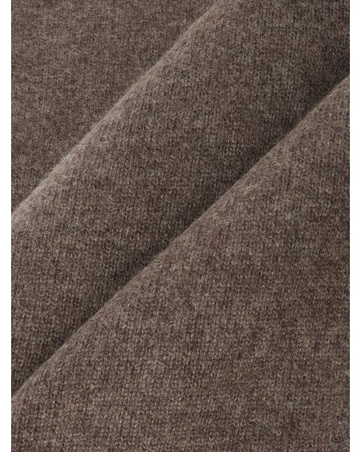Nour Hammour Brown Cashmere Scarf