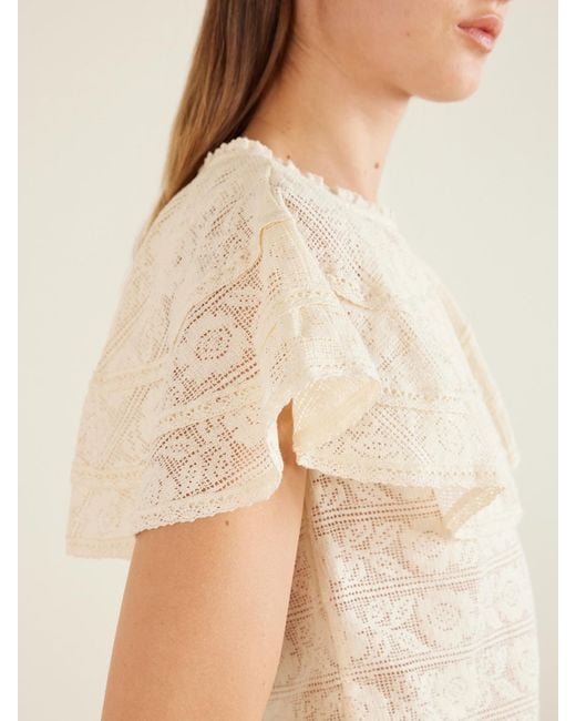 Alix Of Bohemia Natural Elsie Daisy Cotton-Lace Blouse