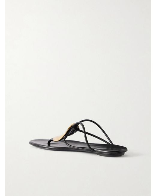 Proenza Schouler Black Uma Embellished Leather Sandals