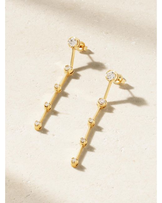 Jennifer Meyer Natural Linear 5 Illusion Ohrringe Aus 18 Karat Mit Diamanten