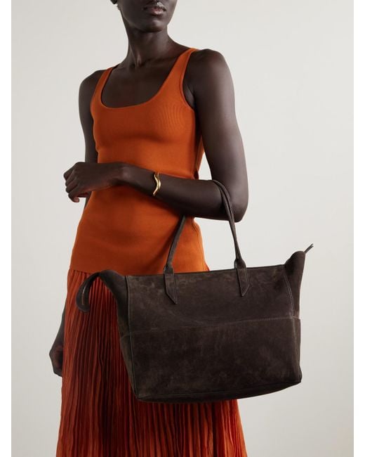 Metier Black Incognito 36 Paneled Suede Tote