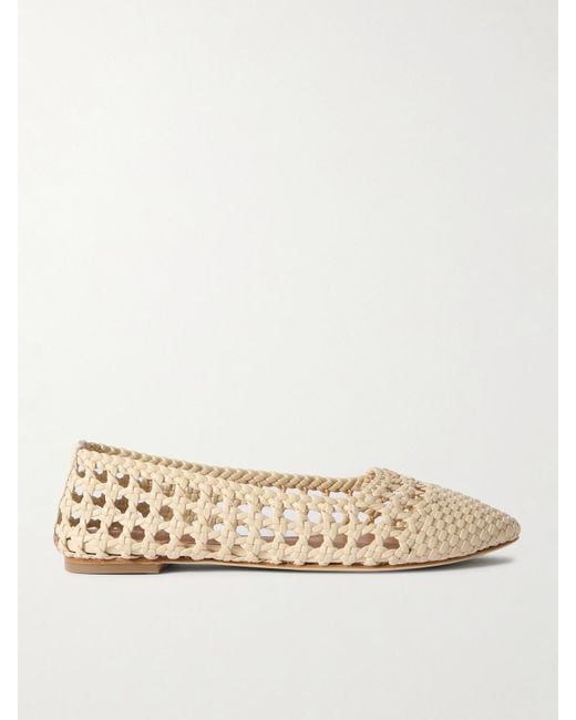 Staud Natural Nell Ballerinas Aus Geflochtenem Leder