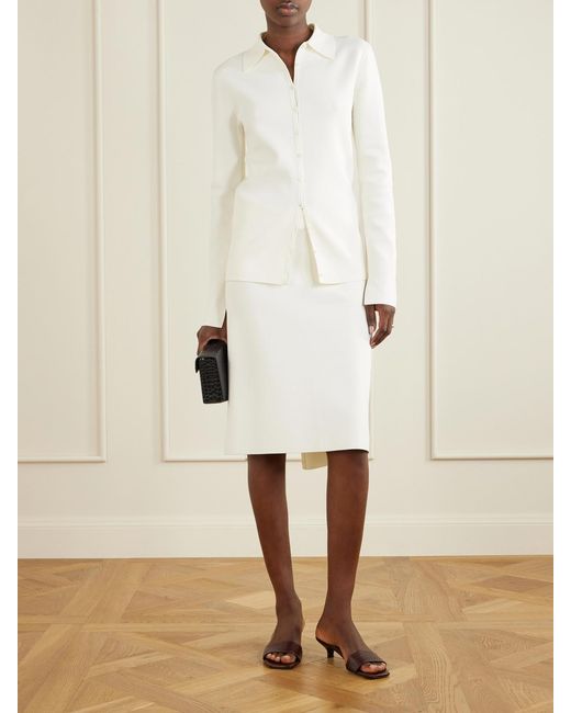 Totême Natural Jersey Midi Skirt