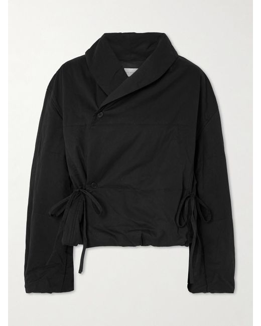 Deiji Studios Black Bubble Padded Organic Cotton-Twill Jacket