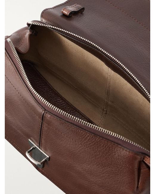 Lemaire Brown Gear Small Textured-Leather Shoulder Bag