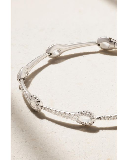 Melissa Kaye Natural Lola Needle Linked 18-Karat Diamond Bracelet
