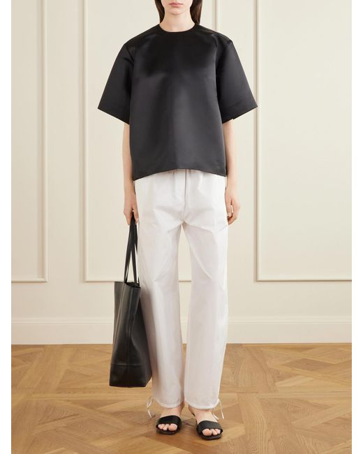 Totême Blue Duchesse-Satin Blouse