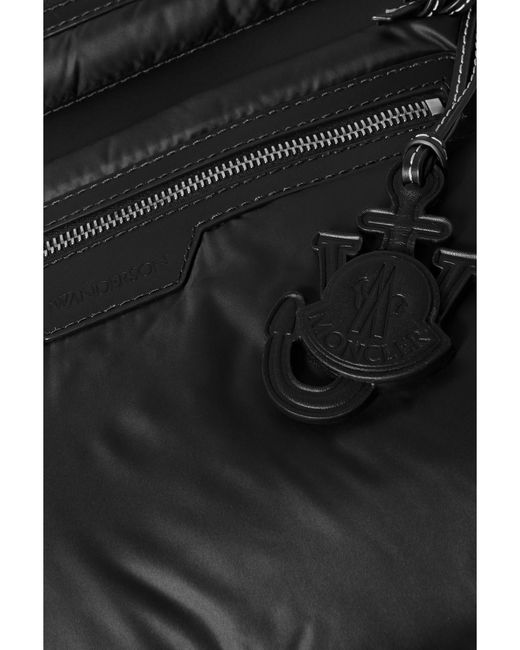Moncler Genius Black 1 Jw Anderson Quilted Padded Shell And Leather Tote