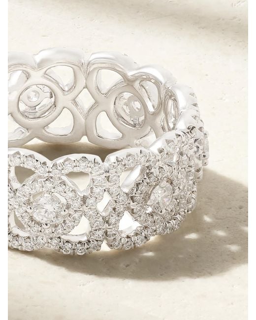 De Beers London Natural Lotus By De Beers 18-Karat Diamond Ring