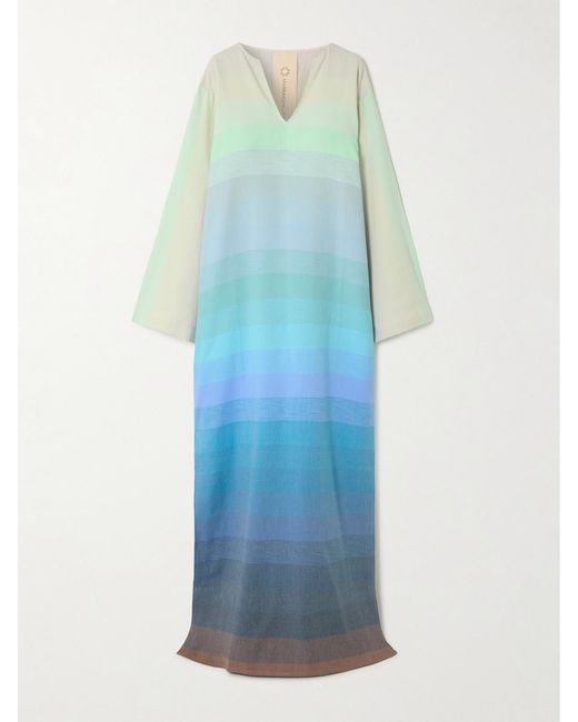 Marrakshi Life Blue Striped Cotton Coverup