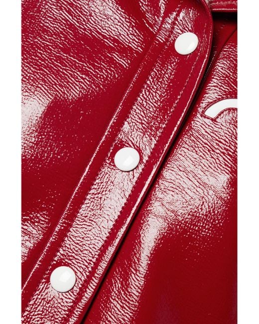 Veste En Coton Mélangé Enduit Reedition Courreges en coloris Red