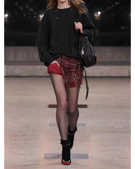 Isabel Marant Black Cassandre Embellished Distressed Knitted Sweater