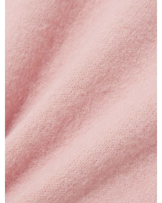 Siedres Pink Embroidered Stretch-Knit Turtleneck Maxi Dress