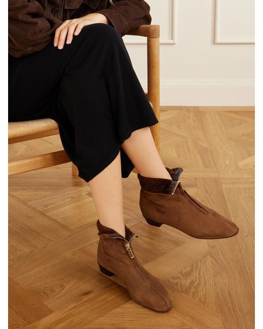 Herbert Levine Brown Easy Does It 25 Suede Ankle Boots