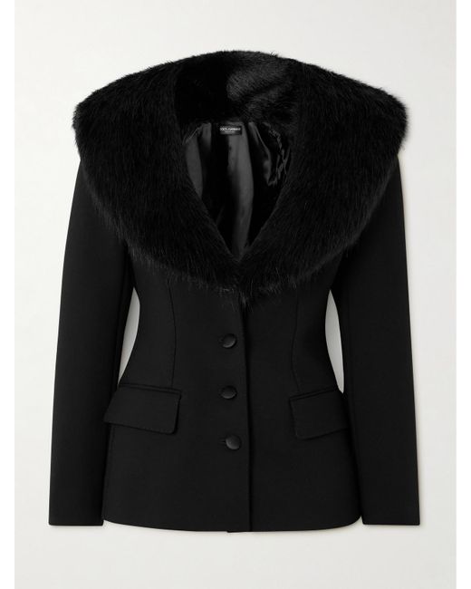 Dolce & Gabbana Black Wool Jacket