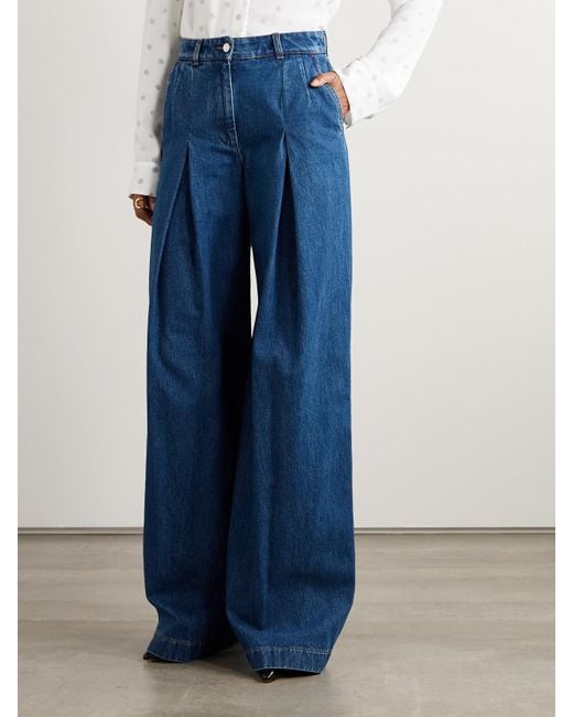 Dolce & Gabbana Blue High-Rise Wide-Leg Jeans