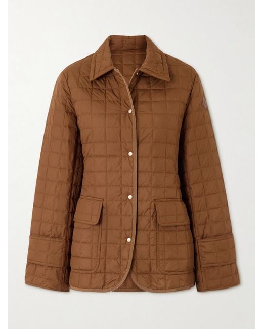 Moncler Brown Epinal Quilted Shell Down Jacket