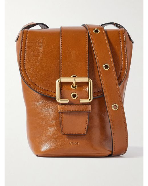 Chloé Brown Camera Leather Shoulder Bag