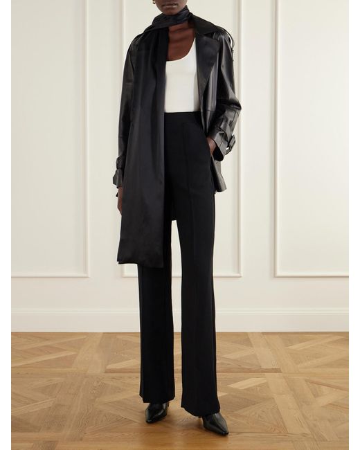 Nour Hammour Black Esra Silk-Satin Scarf
