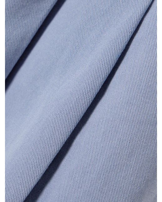 B Sides Blue Martin Barrel-Hose Aus Baumwoll-Twill Mit Bundfalten