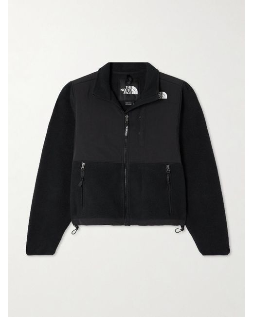 The North Face Black Denali Embroidered Shell-Trimmed Polartec Fleece Jacket