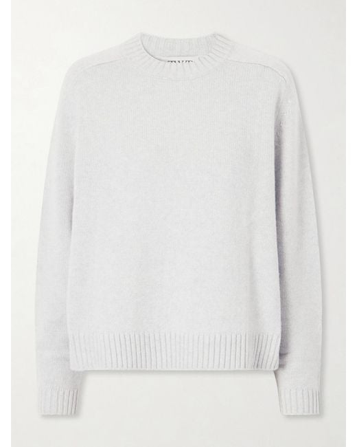 Twp White New Jill Ribbed-Detail Cashmere-Knitted Sweater