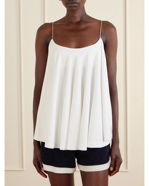 Jacquemus White Le Haut Voile Open-Back Jersey Top