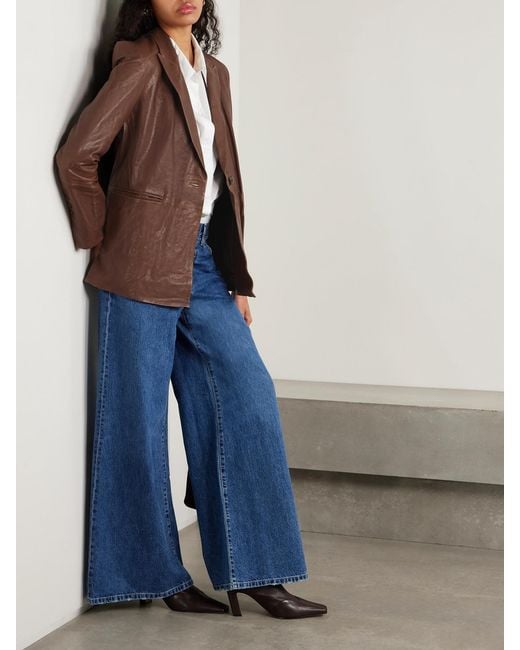 Twp Brown James Leather Blazer