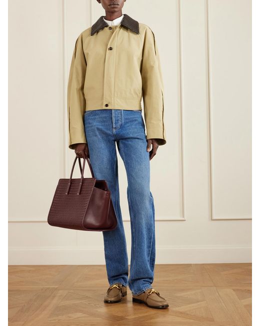 Bottega Veneta Purple Barbara Intrecciato Leather Tote
