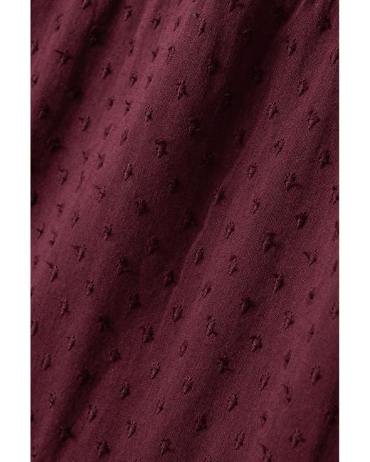 Sea Purple Pascale Crochet-Trimmed Embroidered Cotton-Voile Maxi Dress
