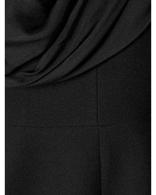 The New Arrivals Ilkyaz Ozel Black Morticia Robe Aus Cady Mit Besätzen Aus Seiden-Voile Und Schleifen