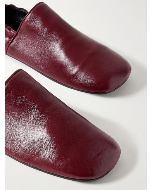 Khaite Red Banks Leather Loafers