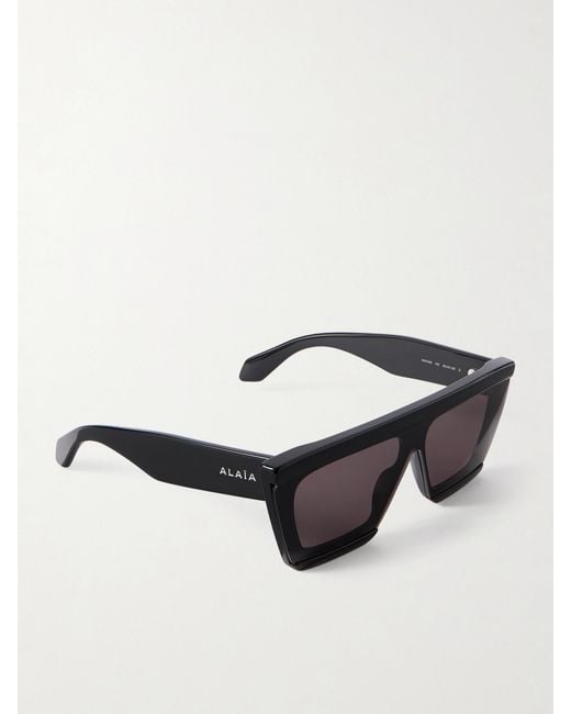 Alaïa Black D-Frame Acetate Sunglasses