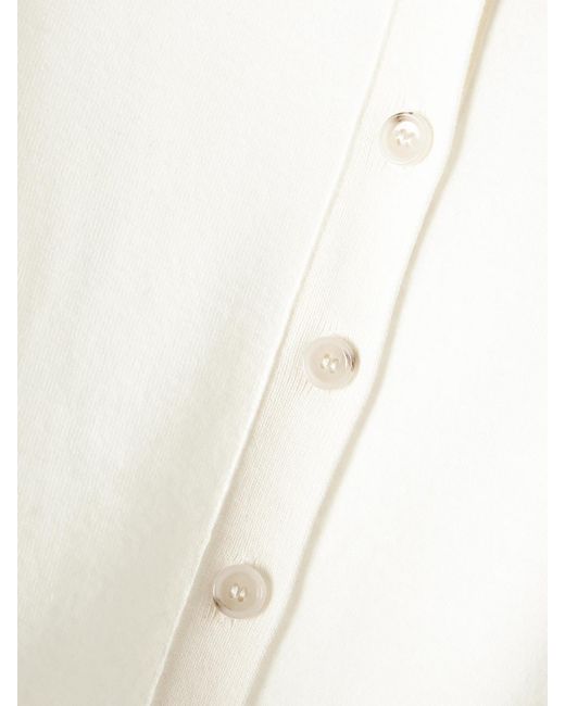 Allude White Wool Cardigan