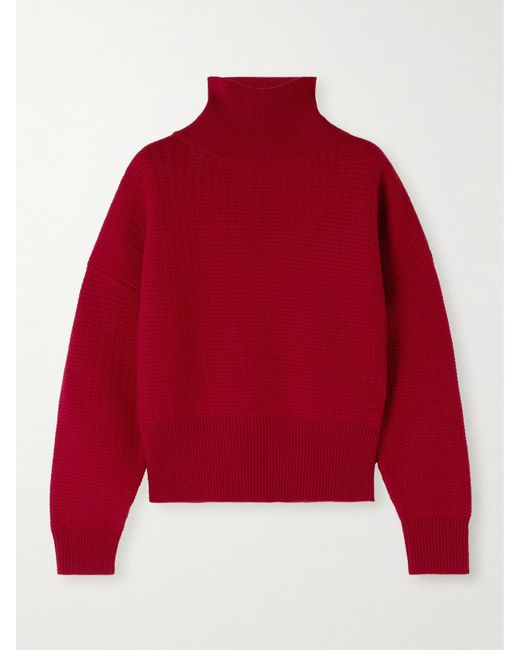 Max Mara Red Bessica Pullover Aus Einer Woll-Kaschmirmischung Mit Stehkragen