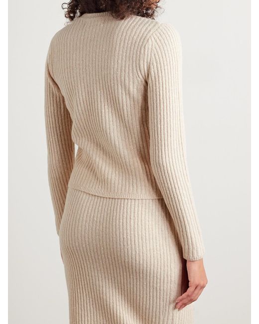 Co. Natural Ribbed Wool-Blend Sweater