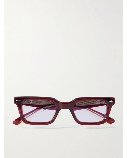 Jacques Marie Mage Red Casablanca D-Frame Acetate Optical Glasses