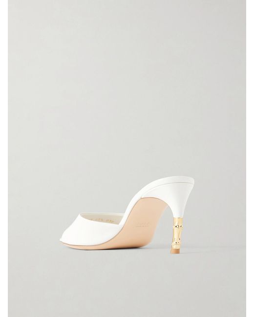 Gucci Natural Patent-Leather Sandals