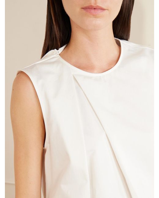 J.W. Anderson White Tie-Detailed Cotton Top
