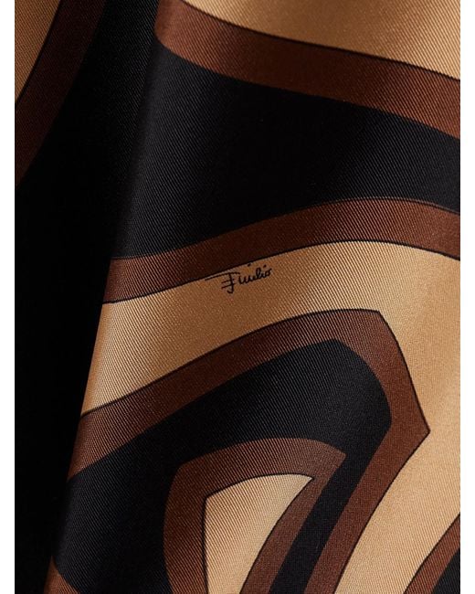 Emilio Pucci Metallic Printed Silk Kaftan