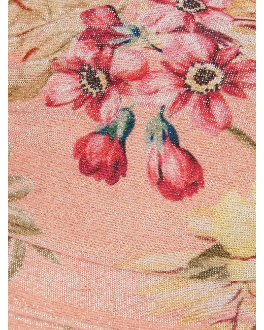 Zimmermann Pink Coco Bandeau-Bikini-Oberteil Mit Blumenprint