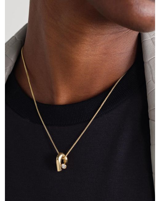 Tabayer Natural Oera Mini Kette Aus 18 Karat Mit Diamant