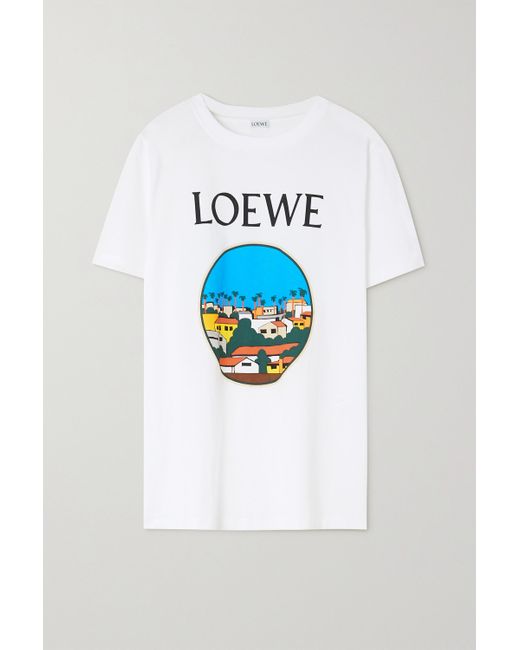 Loewe Ken Price La Series Printed Cotton-jersey T-shirt in White | Lyst