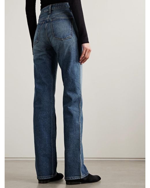 Khaite Blue Danielle High-Rise Slim-Leg Jeans