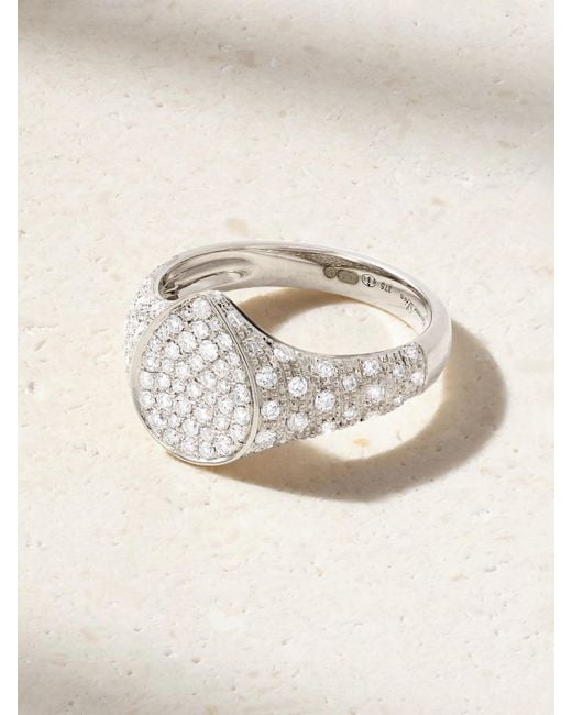 Yvonne Léon Natural Mini Poire 9-Karat Diamond Ring